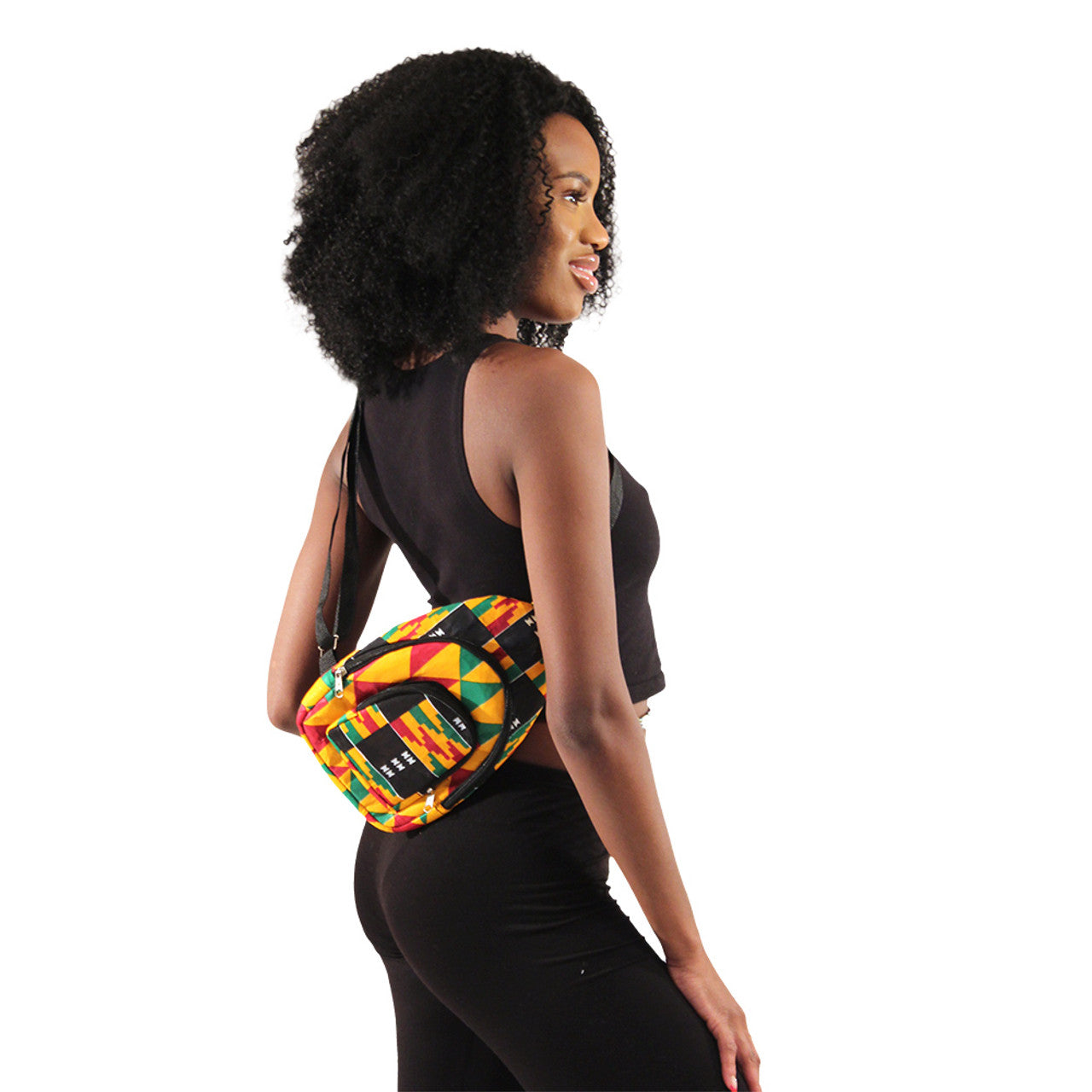 Kente Print Small Crossbody Bag