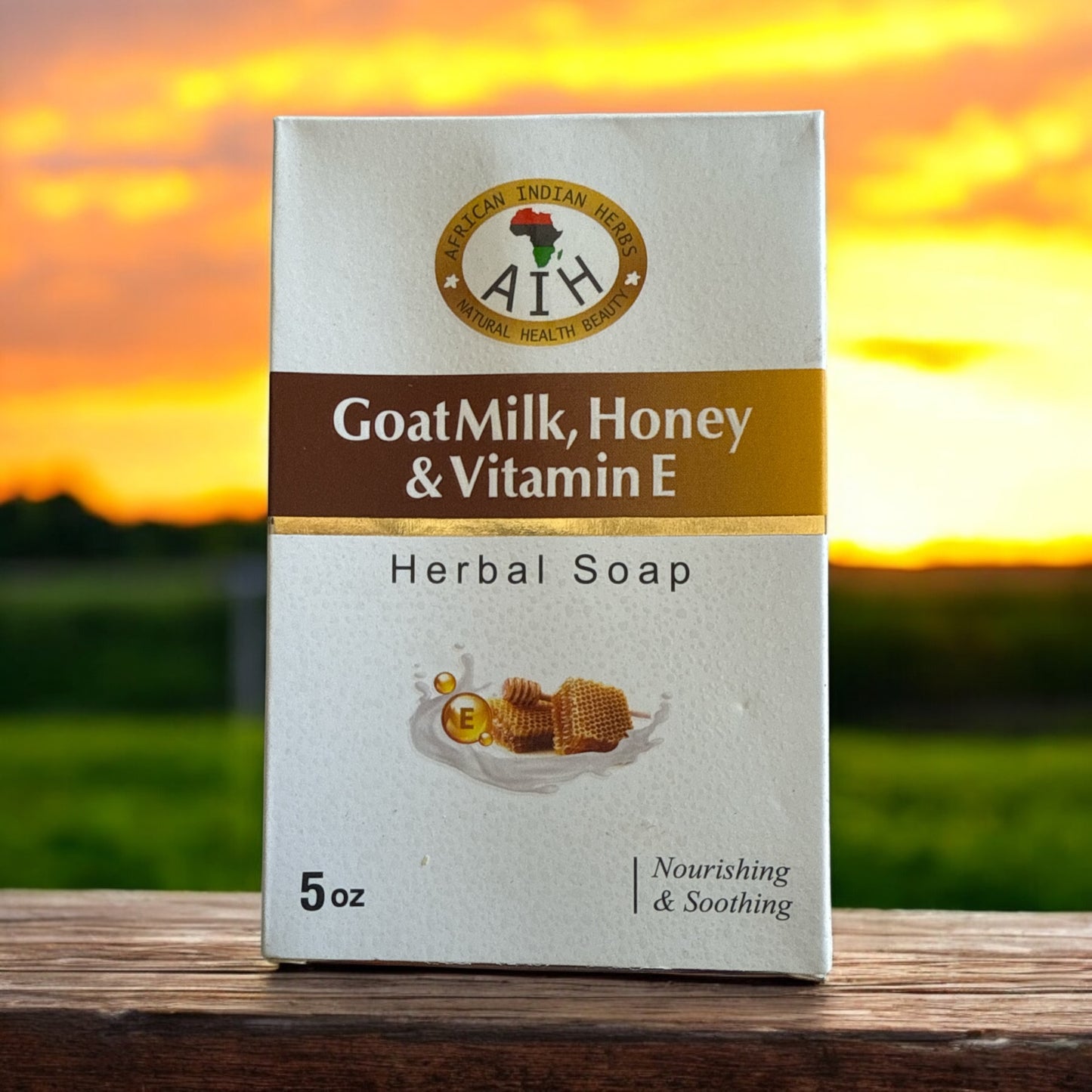 African Indian Herbs (AIH): Goat Milk Honey Soap - 5 oz.