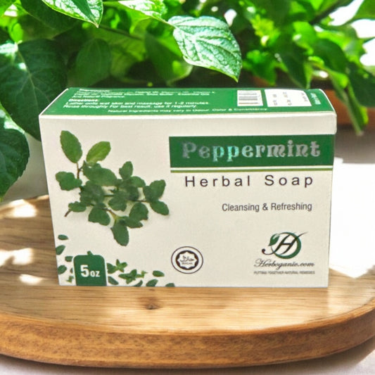 Herboganic Peppermint Herbal Soap - 5oz