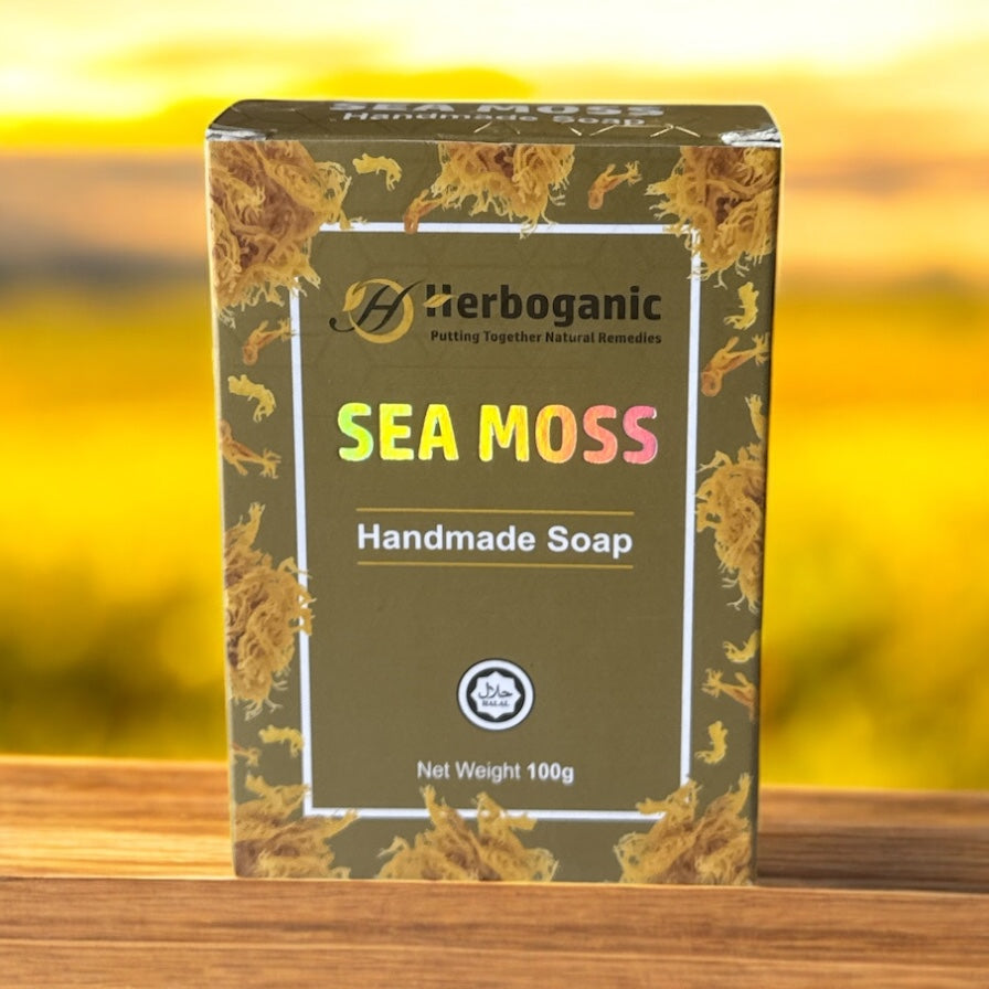 Herboganic: Handmade Sea Moss Soap 100% Natural- 3.5 oz