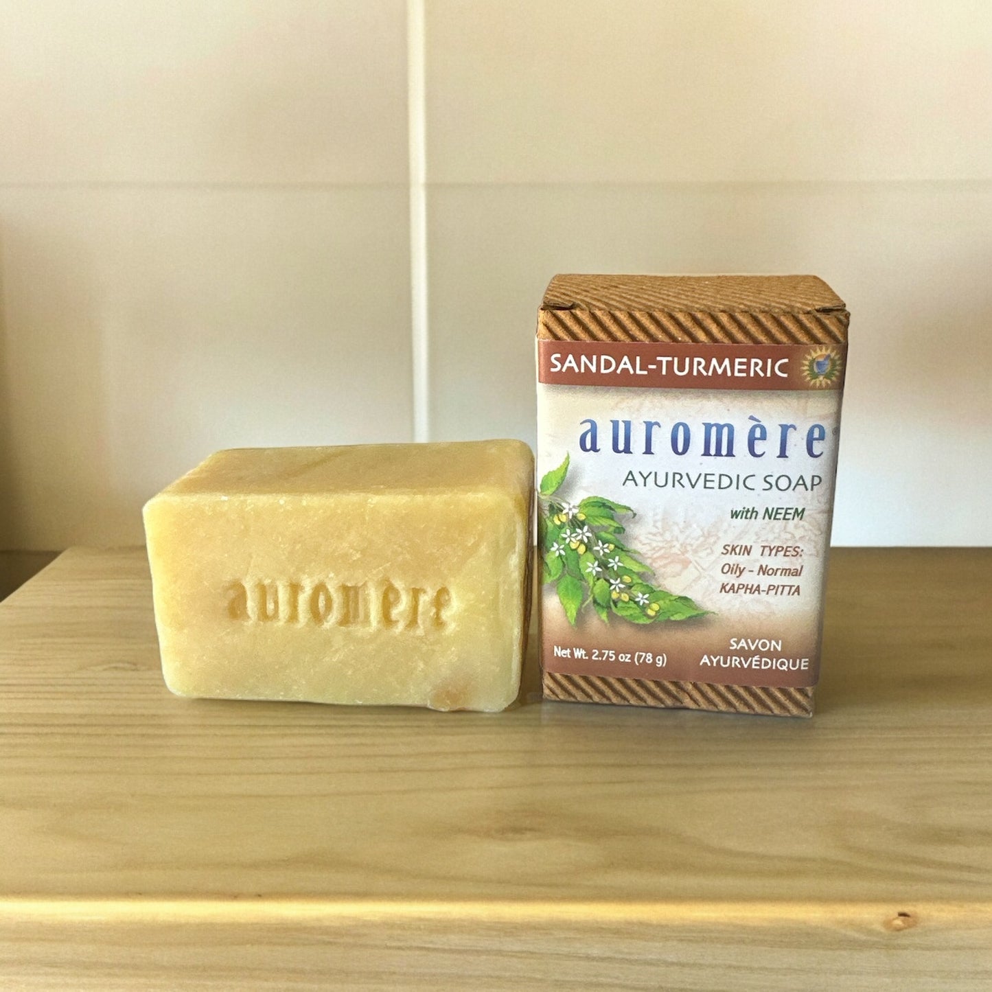 Auromere: Sandal Turmeric Ayurvedic Soap - 2.75 oz.