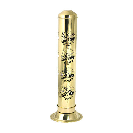 Tree Of Life Brass Incense Tower